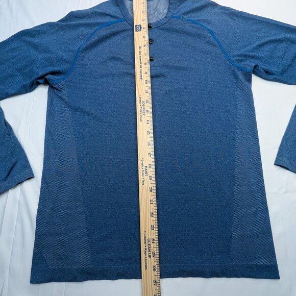 Lululemon Men's Metal Vent Breathe Long Sleeve Blue-Size M - Picture 5 of 9